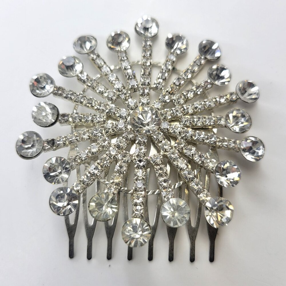Crystal Rhinestone Hair Comb Clip